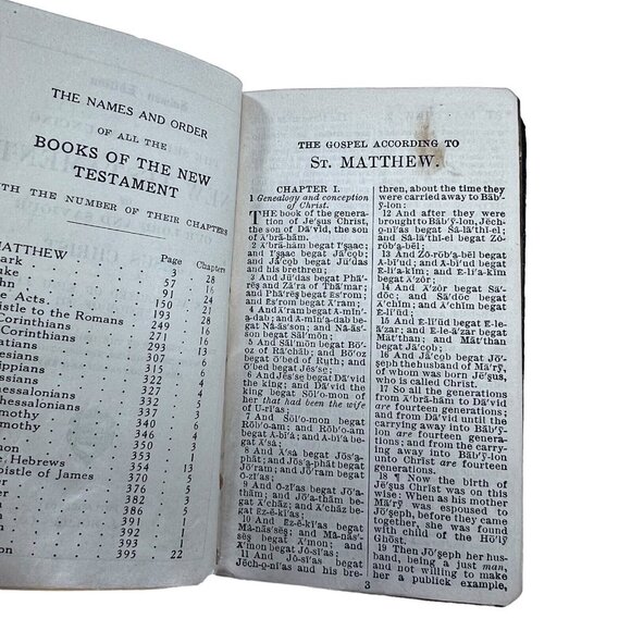 Holman Vest Pocket Pronouncing New Testament Bible Leather 1928 - Picture 14 of 16